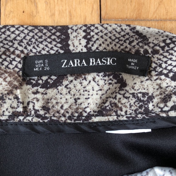 Zara Snakeskin Print Skirt - Picture 4 of 6